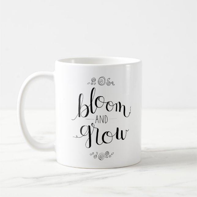 Bloom & Grow Hand-Lettered Mugg (Vänster)