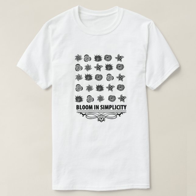 Bloom i enkelhet t shirt (Design framsida)