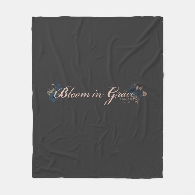 Bloom in Grace Fleecefilt (Framsidan)