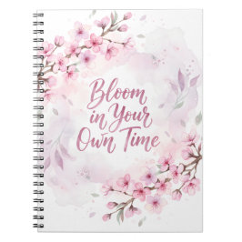Bloom in Your Own Time Spiral Photo Notebook Anteckningsbok