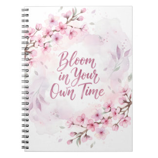 Bloom in Your Own Time Spiral Photo Notebook Anteckningsbok