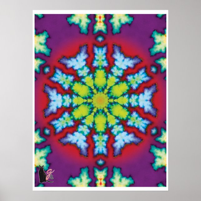 Bloom Kinetic Collage Kalejdoskop Poster (Framsidan)