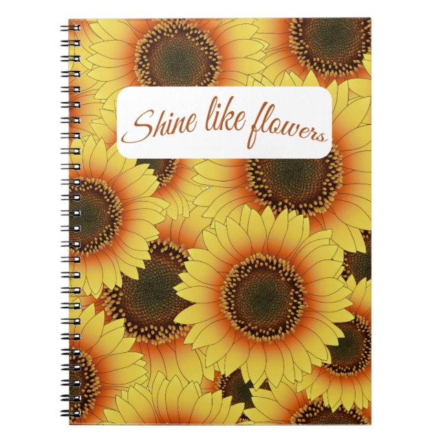 🌸 Bloom kort: Skina som blommor 🌸 Anteckningsbok (Framsidan)