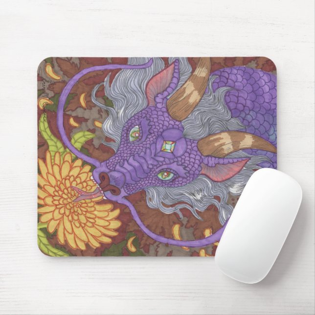 Bloom Lila Dragon Musmatta (Med mus)