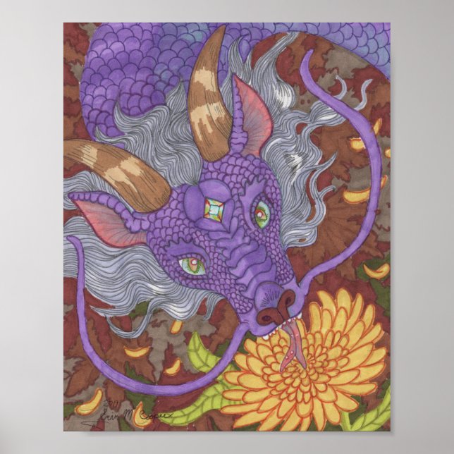 Bloom Lila Dragon Poster (Framsidan)