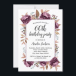 Bloom Lila Watercolor 70:e födelsedagsinbjudan Inbjudningar<br><div class="desc">Mer söt Modern Blommigt Watercolor Birthday-inbjudan i Little Bayleigh Store!</div>