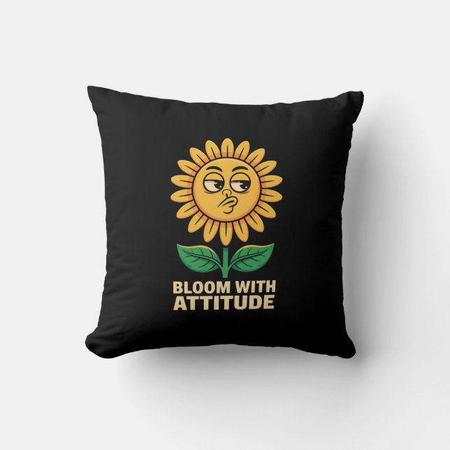 Bloom med Attityd Dekorativ kudde - Solrossolrosso (Framsida)