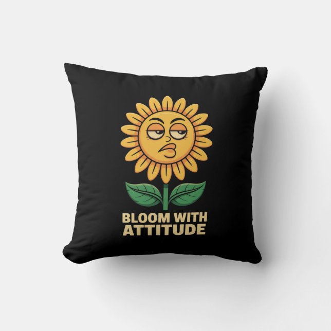 Bloom med Attityd Dekorativ kudde - Solrossolrosso (Framsida)