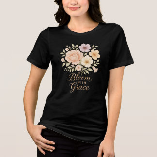 Bloom med Grace | Elegant Blommigt av hondjur T Shirt
