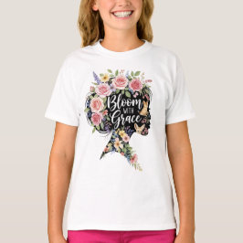 Bloom med Grace Elegant Blommigt inspirationskonst T Shirt