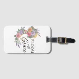 Bloom med Grace Elegant Blommigt Woman Silhouette Bagagebricka
