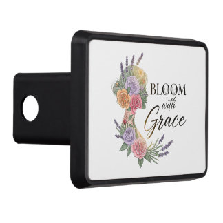 Bloom med Grace Elegant Blommigt Woman Silhouette Dragkroksskydd