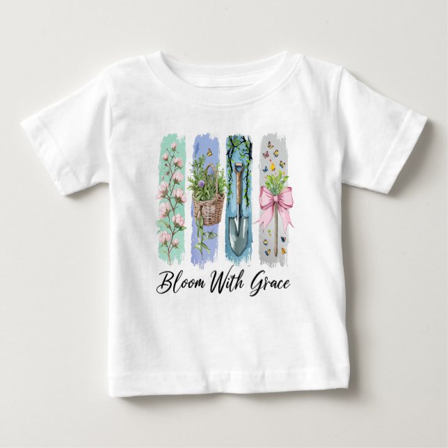 Bloom med Grace Garden Blommigt Art T Shirt (Framsida)