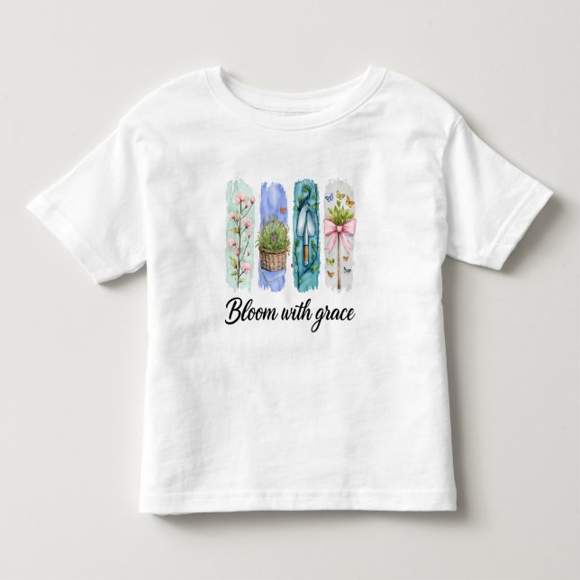 Bloom med Grace Garden Blommigt Art T Shirt (Framsida)