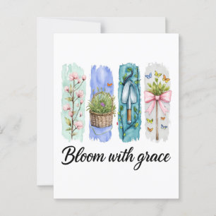 Bloom med Grace Garden Blommigt Art Vykort