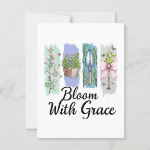 Bloom med Grace Garden Blommigt Art Vykort
