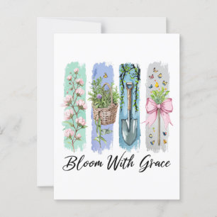 Bloom med Grace Garden Blommigt Art Vykort