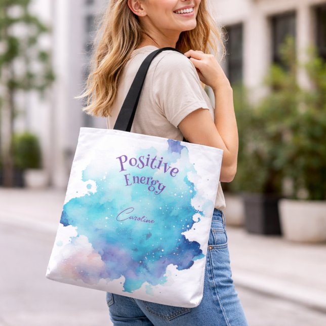 Bloom med Grace Pastel Fluid Färg Tote Bag Tygkasse (Skapare uppladdad)