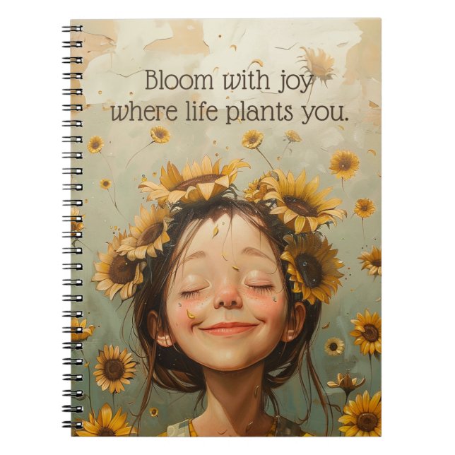 Bloom med Joy Anteckningsbok (Framsidan)