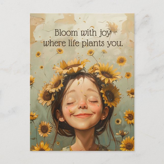 Bloom med Joy Vykort (Framsida)