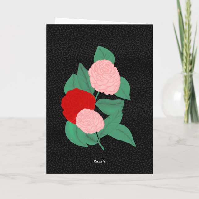 Bloom med valentinekort kärlek Lycklig/årsjokort Kort (Baksida)