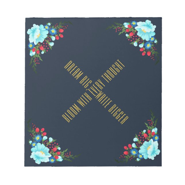 Bloom med varje tankstappad anteckningsblock (Framsida)