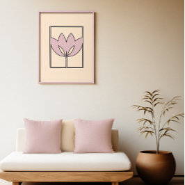 Bloom - Modern Lotus Wall Art Poster