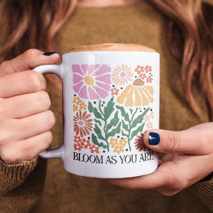 Bloom när du är Boho Blommigt-inspirationsoffert Kaffemugg