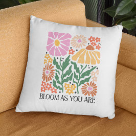 Bloom när du är Boho Blommigt-inspirationsoffert Kudde