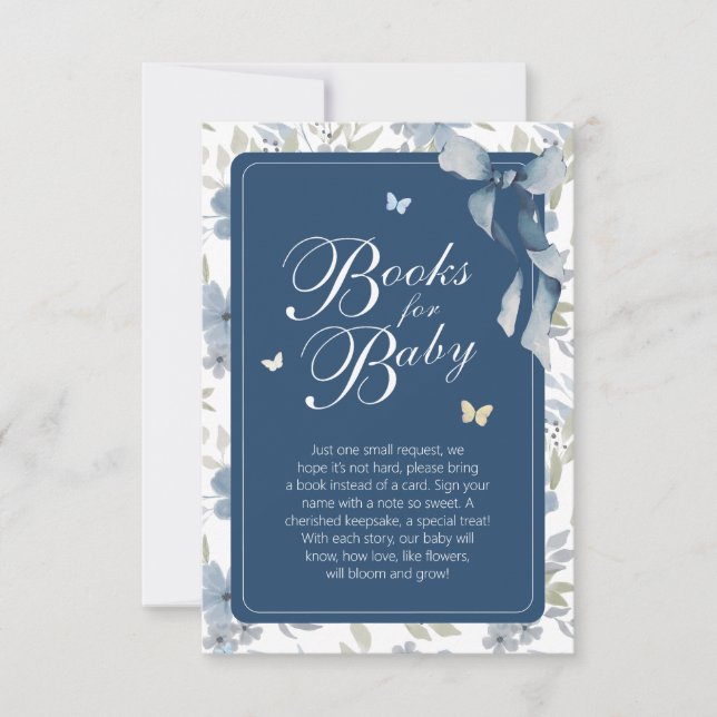 Bloom och Grow Baby Shower Bokar för Baby Card Inbjudningar (Framsida)