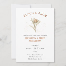 Bloom och Grow Edelweiss Baby Shower Inbjudningar