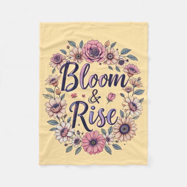 Bloom och Stiga upp Fleecefilt (Framsidan)