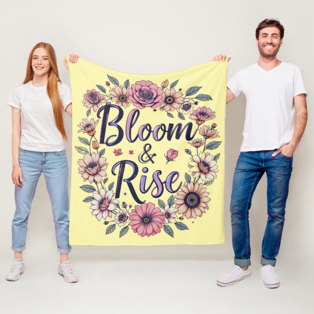 Bloom och Stiga upp Fleecefilt (På plats)