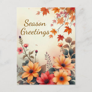 Bloom of Autumn Postcard Helg Vykort