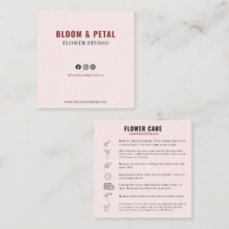 Bloom & Petal Flower Studio Visitkort