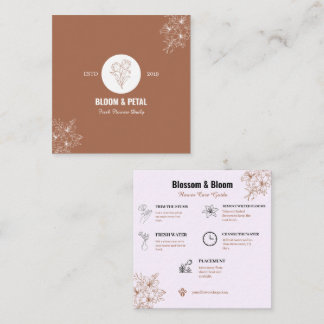 Bloom & Petal Rustic Blomsterbutik Kort