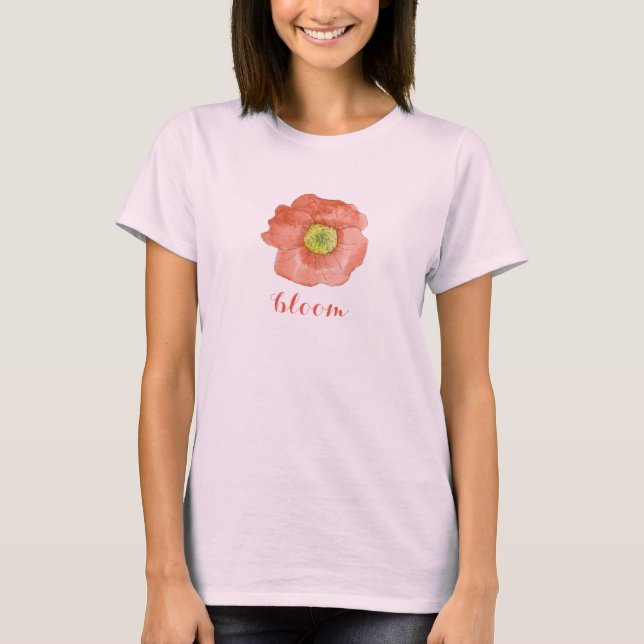 Bloom Poppy Flower uppmuntrar inspiration Tröja (Framsida)
