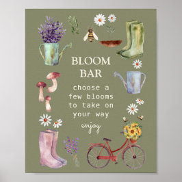 Bloom Pub Garden Baby Shower-skylt Poster