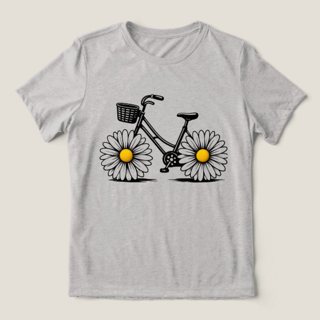 Bloom Ride Damcykel Abstrakt T-Shirt (Design Framsida)