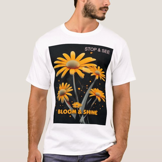 Bloom & Shine: Blommigt Service Tee (Framsida)