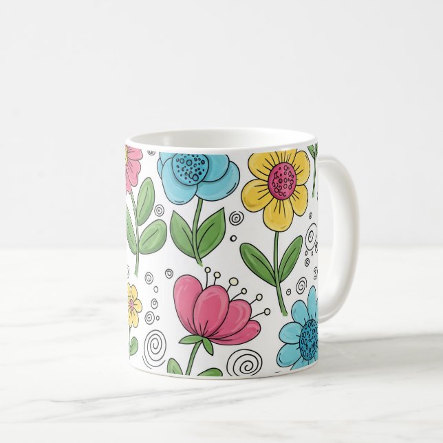 Bloom & Sip Blommig Mugg  (Framsida höger)