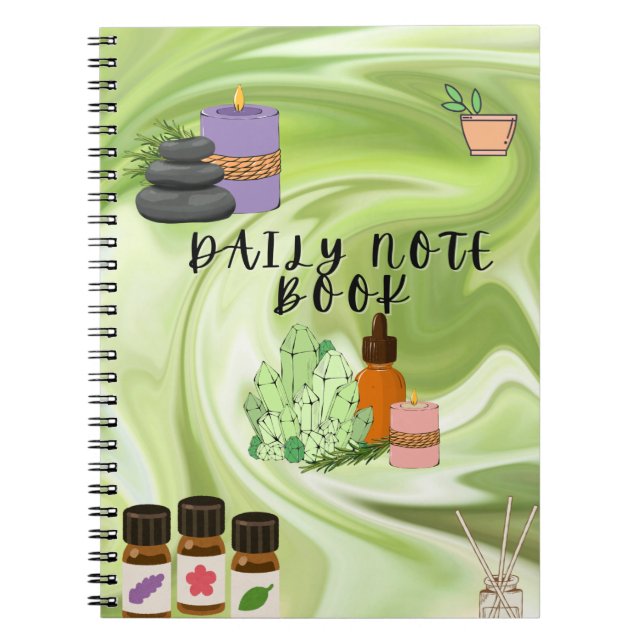 Bloom & Skriva - Bärbar Blommigt Anteckningsbok (Framsidan)