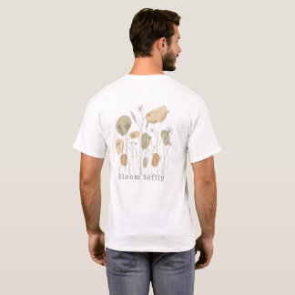 Bloom Softly — Minimalist Wildflower Line Art  T Shirt