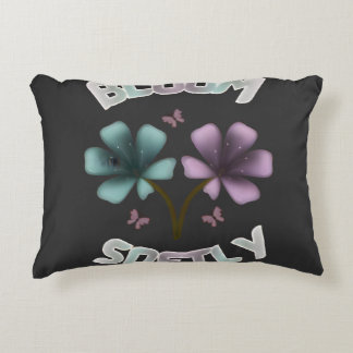 Bloom Softly Spring Floral Design Pastel Cottageco Prydnadskudde