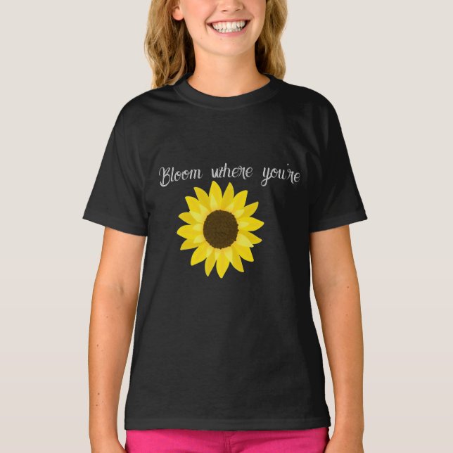 Bloom Solros T Shirt (Framsida)