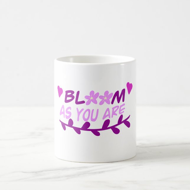 Bloom som du är kaffemugg (Center)