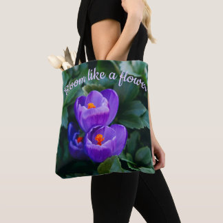 Bloom som ett blomfoto tygkasse