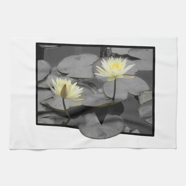 Bloom utanför Ram Kökshandduk (Horisontell)