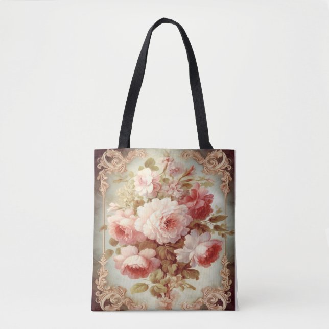 Bloom vart du än går: Blommigt Explosion Tote Bag Tygkasse (Framsida)