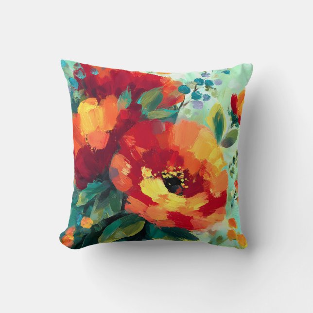Bloom Vibrant Blommigt Garden Kudde (Framsida)